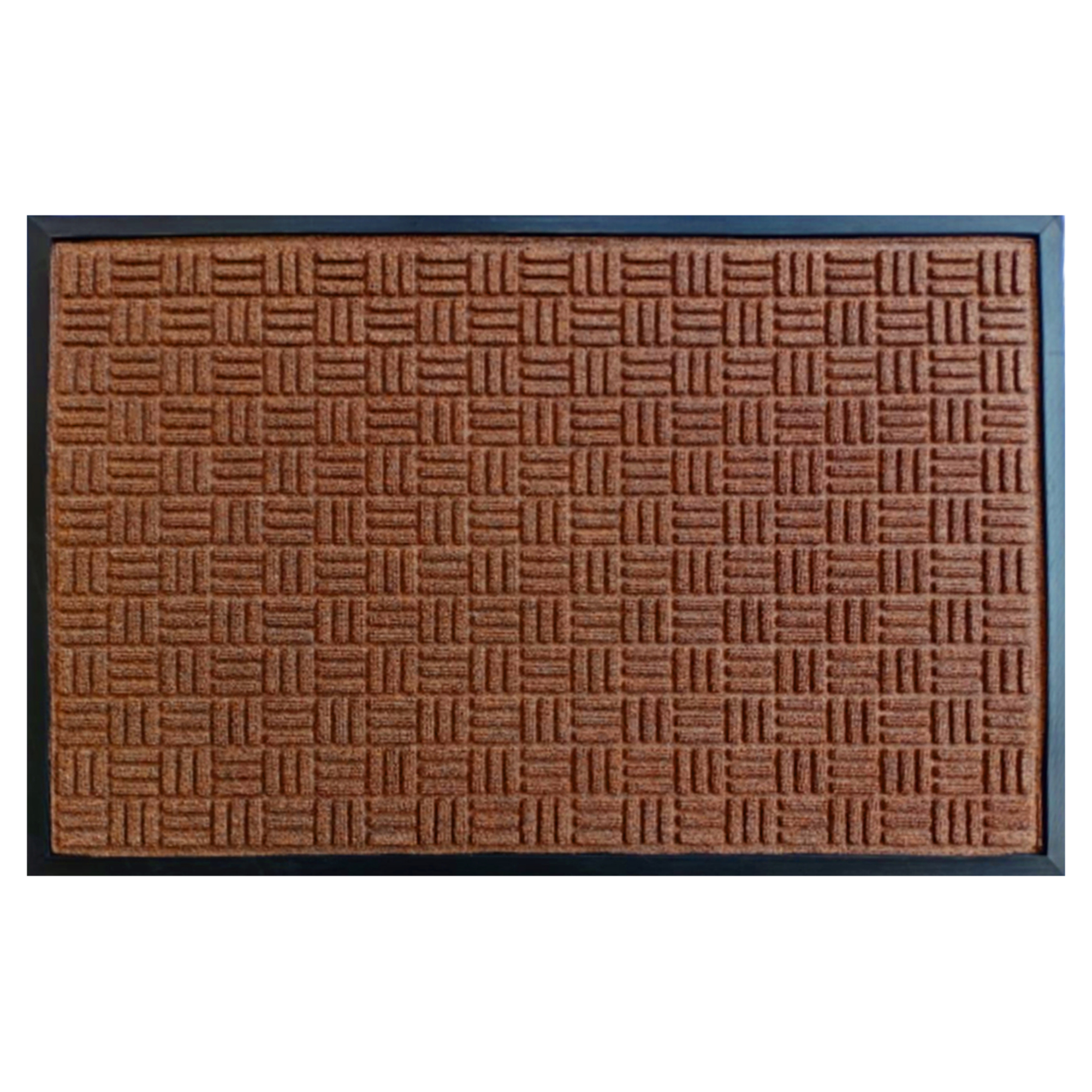 Rhino Mats Crosshatch Commercial-Grade Entrance Mat — 4ft. x 6ft. x 3/8in., Indoor/Outdoor, Brown, Model# CROSS-4872BR